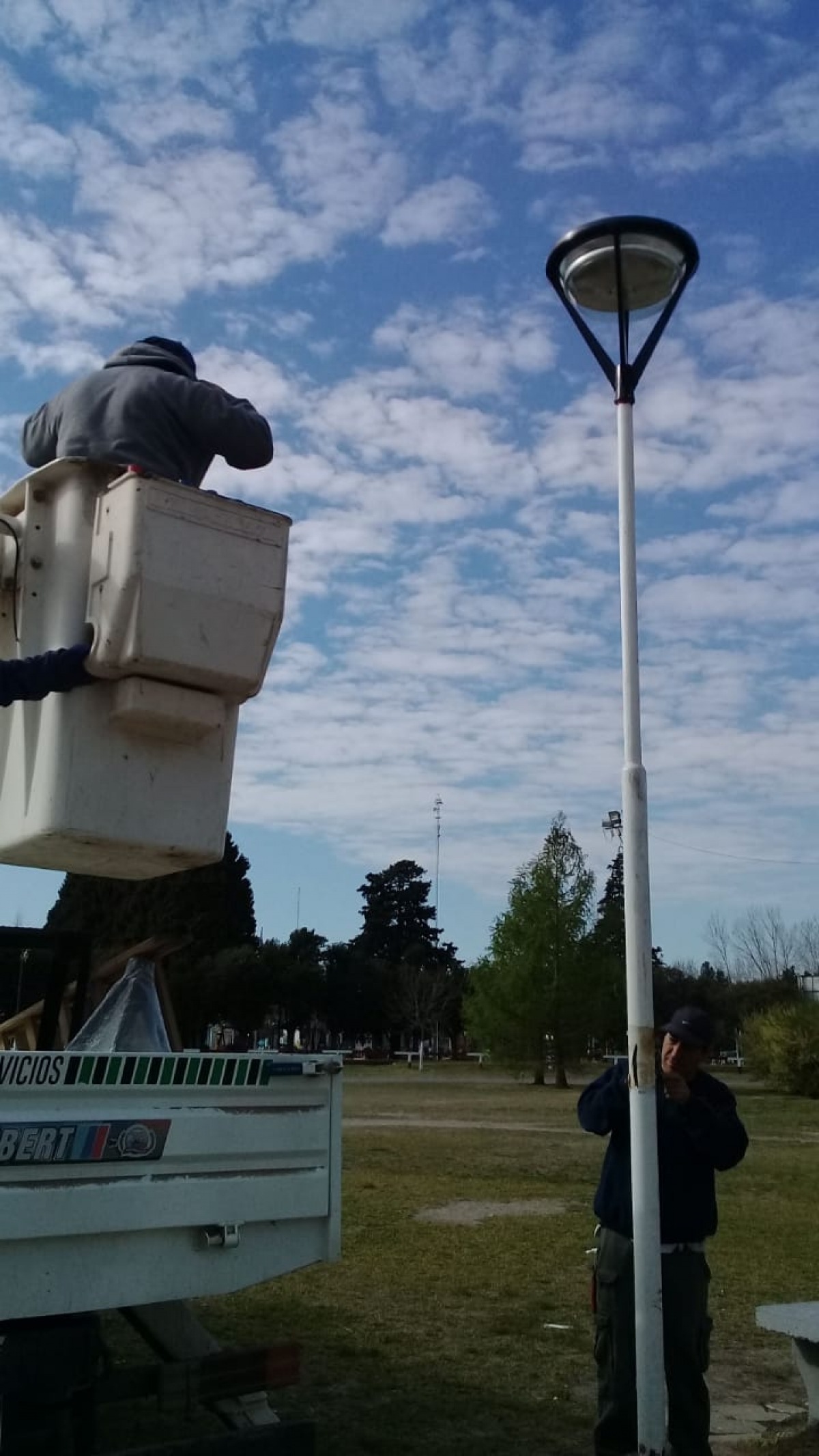 Nueva iluminación LED en el Paseo del Bicentenario