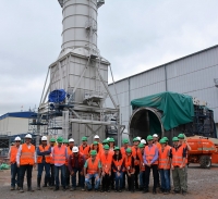 Curutchet recorrió la obra de Techint en Pampa Energía