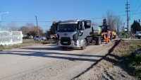 Pavimentación de la calle García, en el barrio La Paz