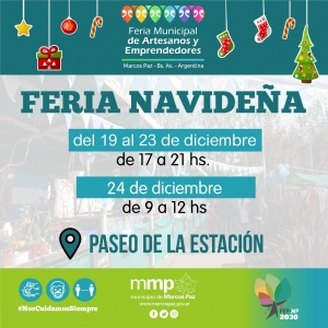 Feria Navideña del 19 al 23 de diciembre.