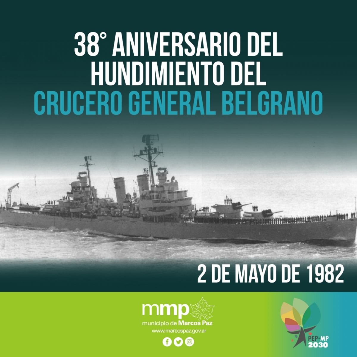 38° Aniversario del hundimiento del crucero General Belgrano