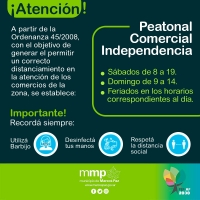 #ATENCIÓN: Peatonal Comercial Independencia.