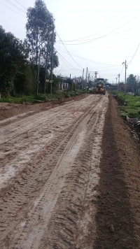 Nivelado de calles del barrio Güemes