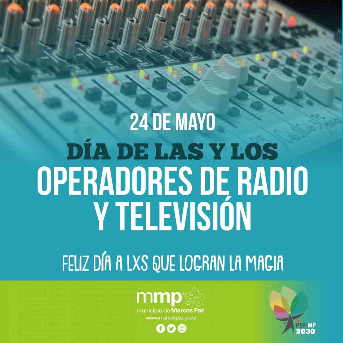 24 de mayo: Día de las y los operadores de radio y televisión. - Municipio  de Marcos Paz