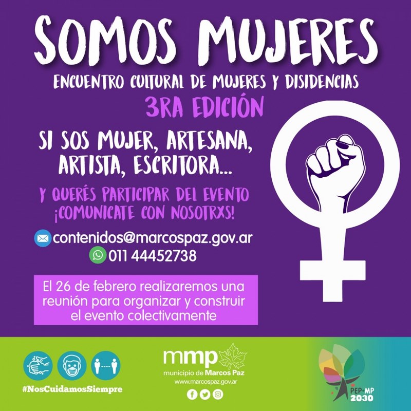 Convocatoria Somos Mujeres, encuentro cultural de mujeres y disidencias