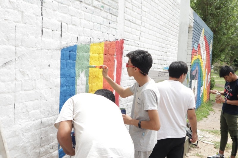 Nuevo mural en marcha en Marcos Paz