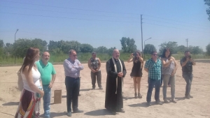 Ricardo Curutchet en inicio de obra de Los Robles