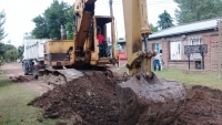 Trabajos previos al pavimento de Avellaneda en La Recova